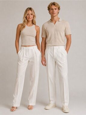Tanner Fletcher Trousers White Size 0 Unisex